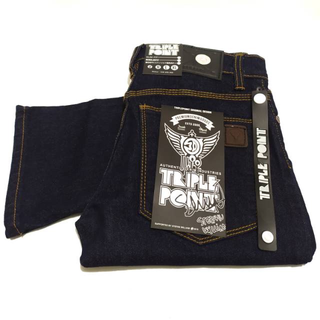 CELANA JEANS/CELANA PRIA /ORIGINAL TRIPLE POINT/TERMURAH/CELANA SEMI CUTBRAY warna biru dongker
