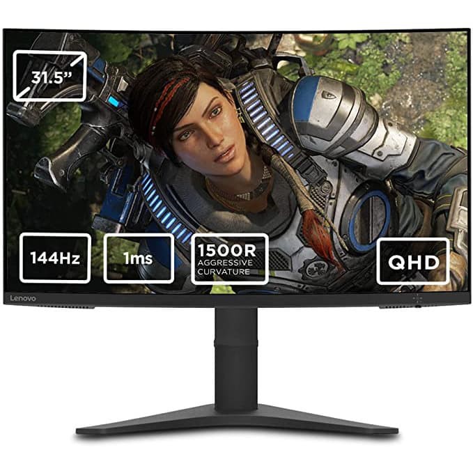 MONITOR LED LENOVO 32&quot; GAMING G32QC-10 RESOLUSI 2560 x 1440 / 144Hz