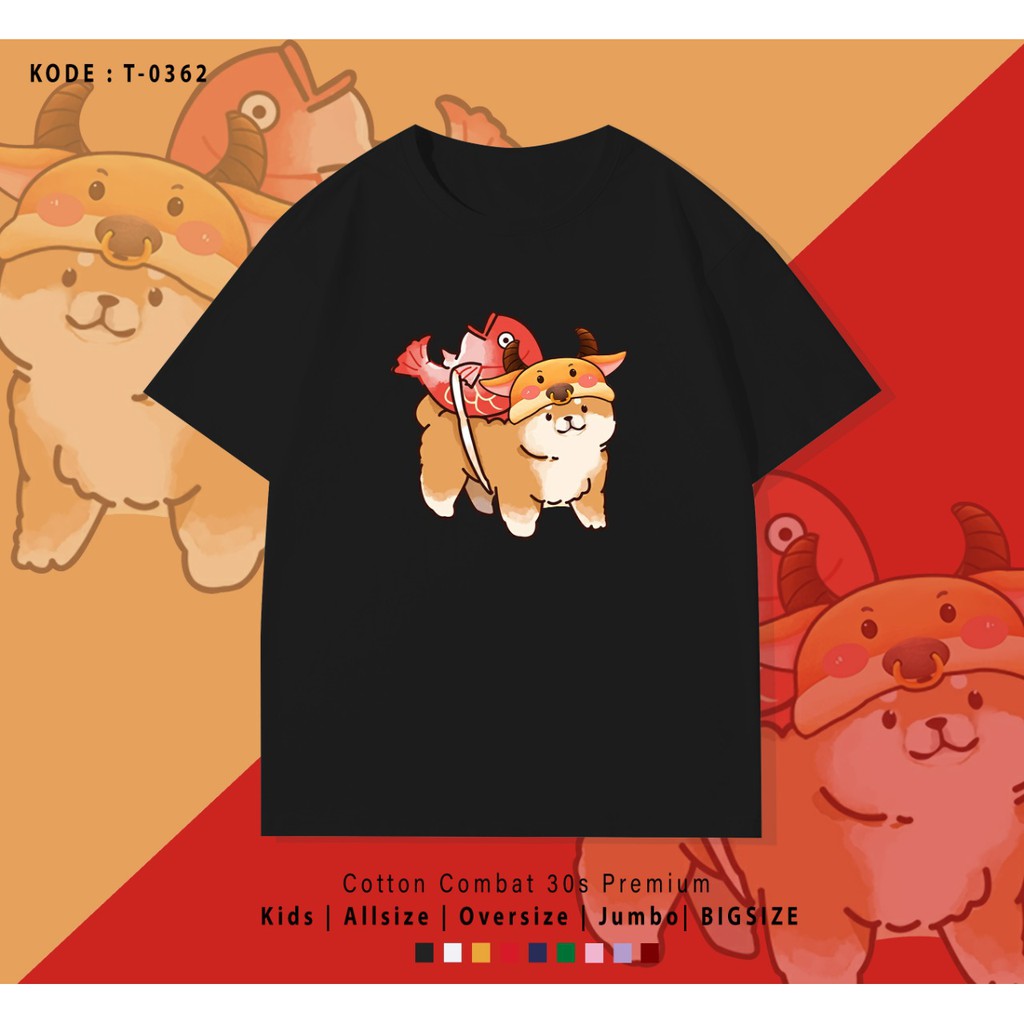 FREE CUSTOM NAMA - CHINESE NEW YEAR DOGFISH / IMLEK / BAHAN PREMIUM 30S T-SHIRT / KAOS / TUMBLR TEE