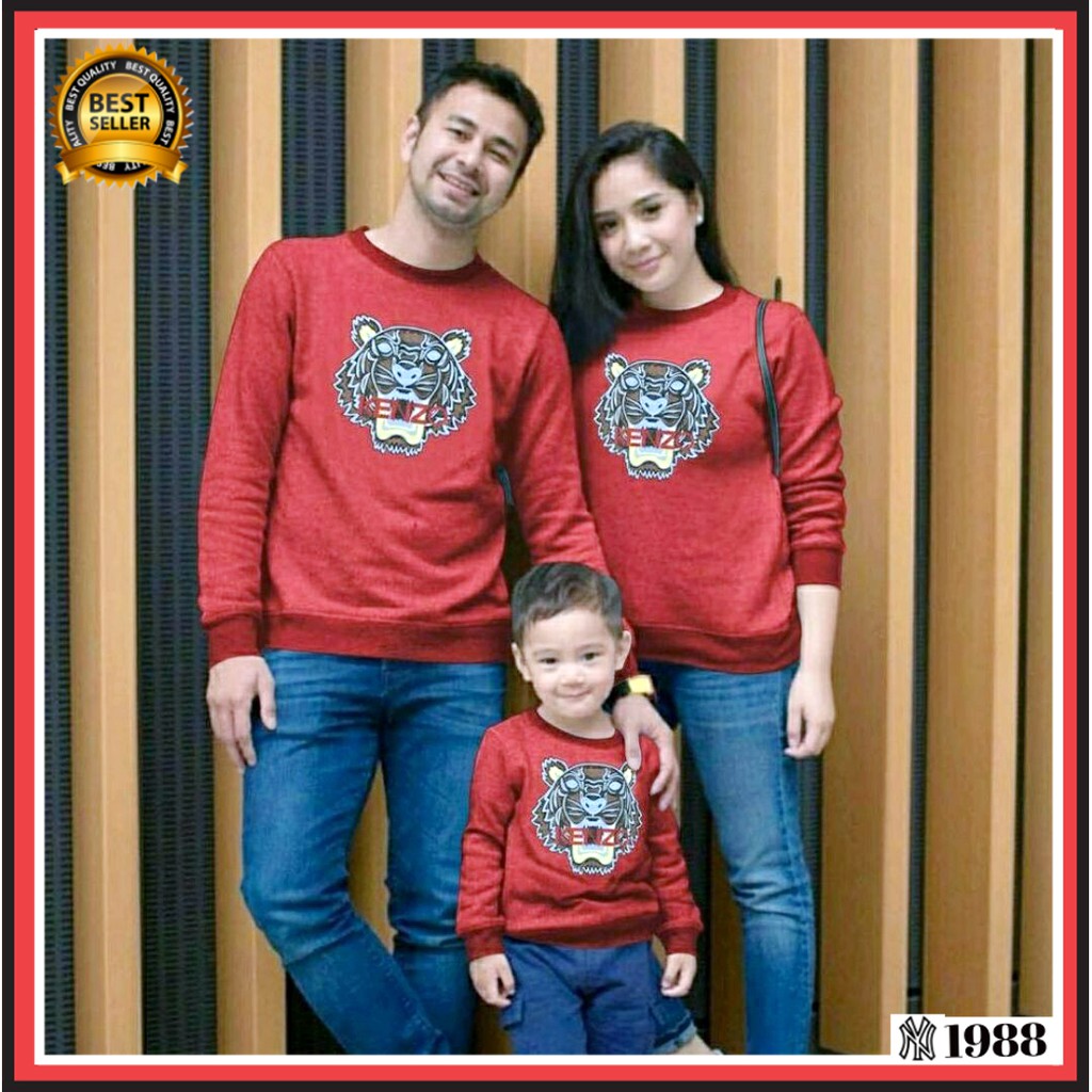 baju couple pasangan keluarga kompak ayah ibu dan anak - Kenzo capel korea terlaris kekinian