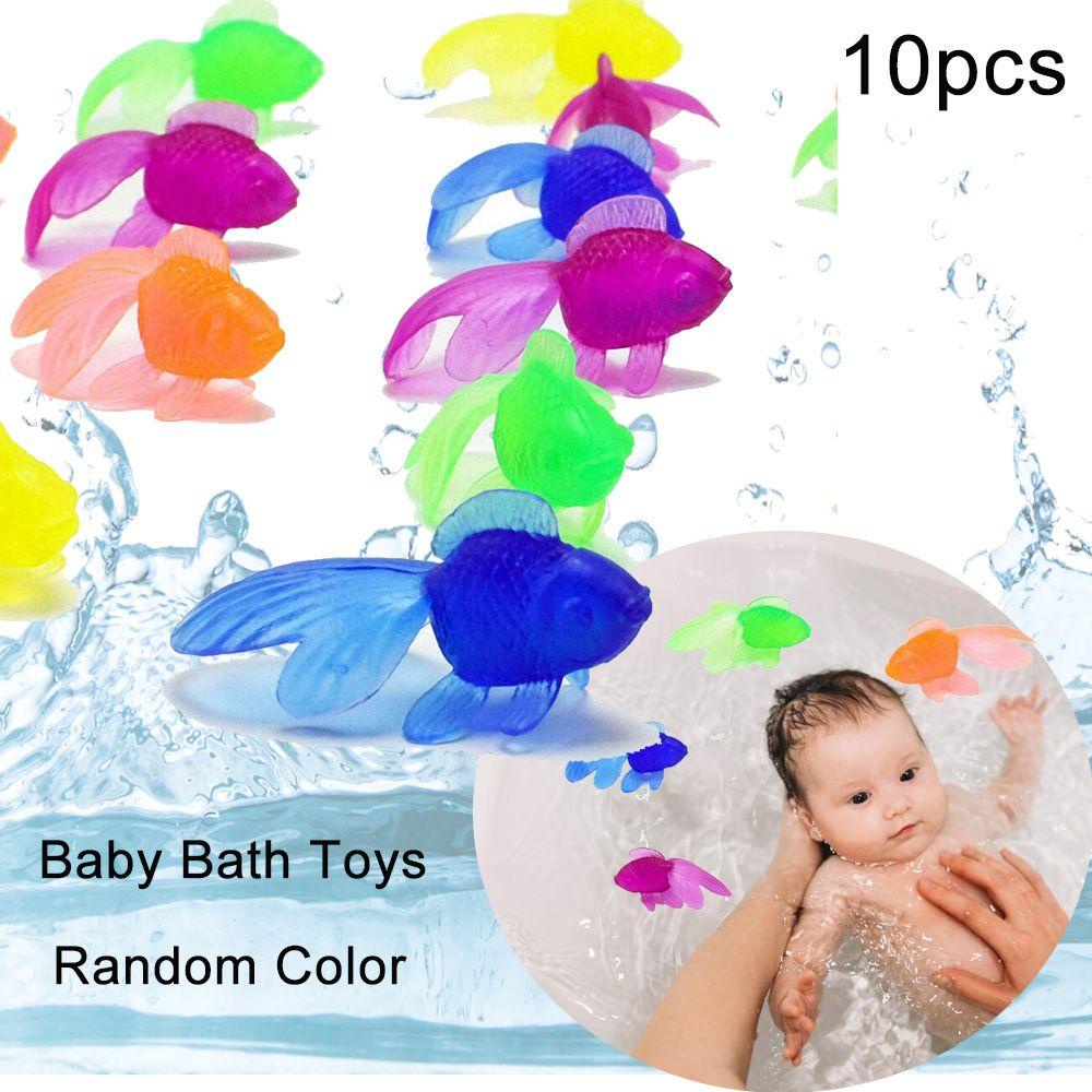 Suyo 10pcs Mainan Mandi Bayi Mini Ikan Mas Fish Shower Beach Game