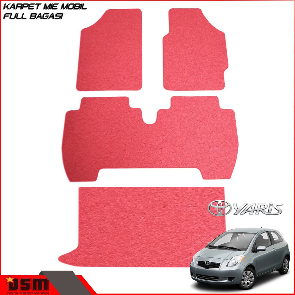 Karmob / Karpet Mobil Toyota Yaris Lama Full Bagasi / Karpet Mie Toyota Yaris / Yaris Bakpau / DSM