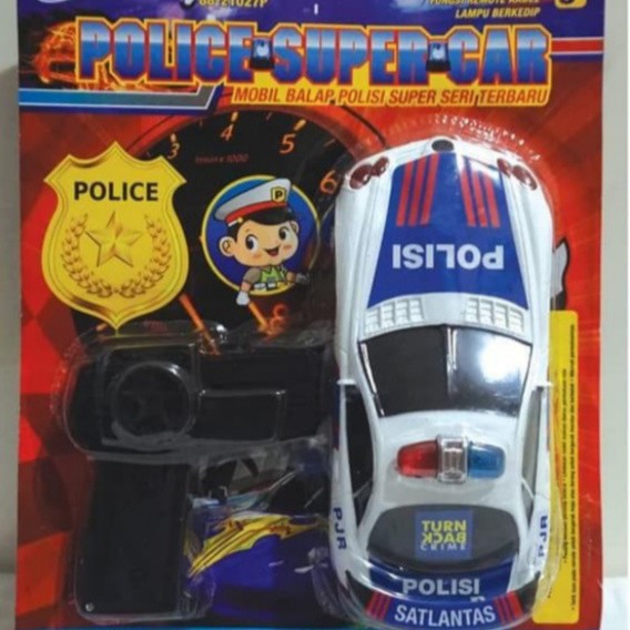 Mainan Anak Mobil Remote Kabel Police Super Car HKR 88-21027