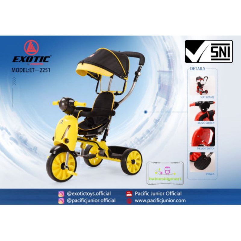 Sepeda Anak Roda 3 Exotic ET 2251