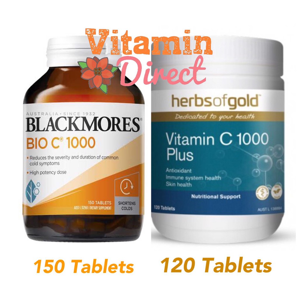 Blackmores Bio C 1000 Mg 150 Tabs Or Herbs Of Gold Vitamin C Plus 1000 Mg 1 Tablets Plus Zinc Shopee Indonesia