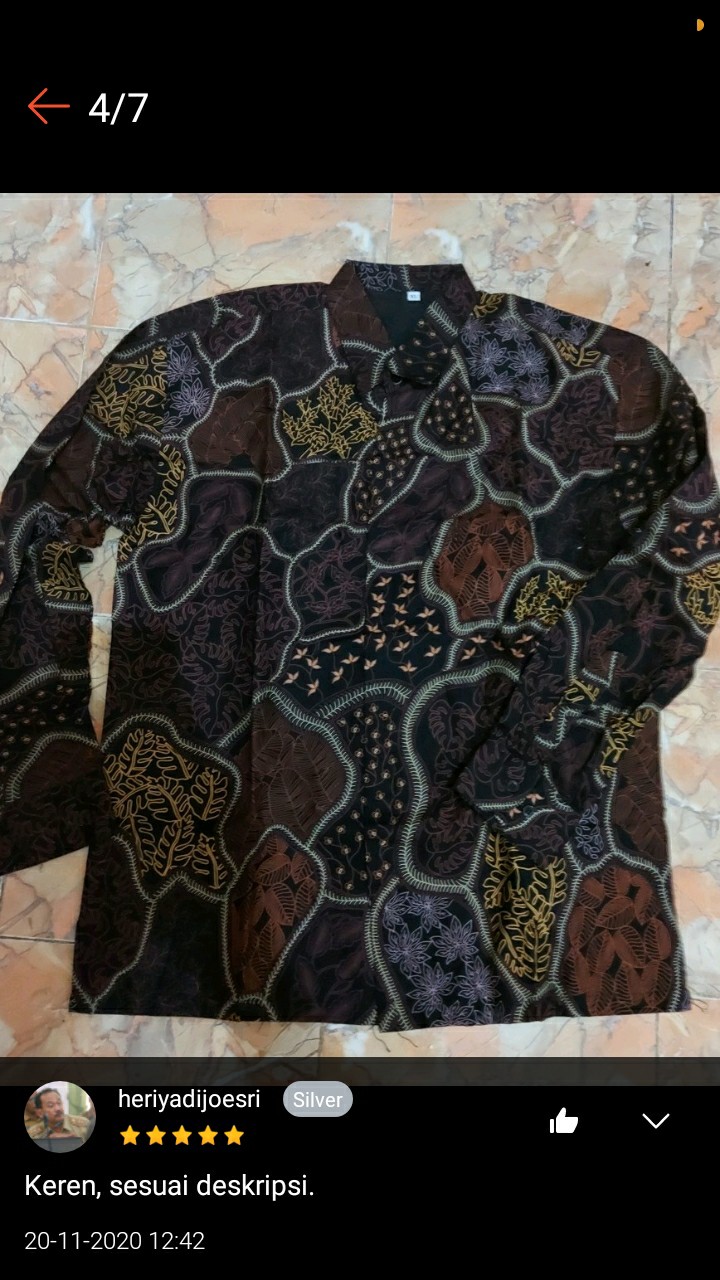 Kemeja Batik Dewangga Katun Halus Full Furing
