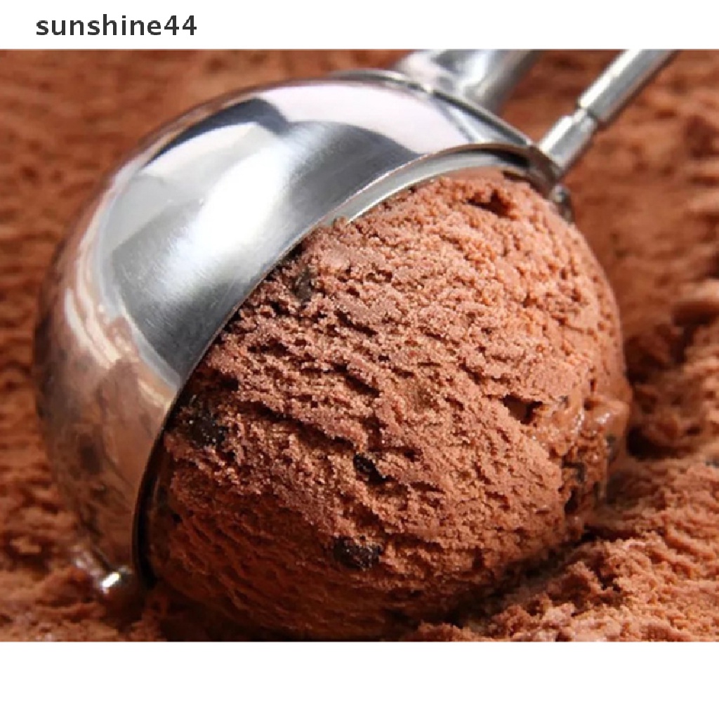 Sunshine Sendok Es Krim Mekanik Bahan Stainless Steel | Cetakan Kue / Biskuit Bentuk Bola Melon