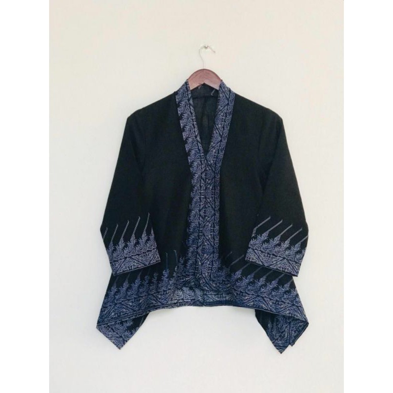 OUTER BATIK WANITA - BAJU BATIK WANITA WARNA HITAM BIRU ABU-ABU KHAS PEKALONGAN ATASAN BATIK BLOUSE 