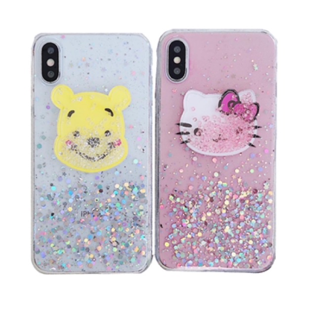 Glittery HK / POOH Case Casing TPU Samsung A12 A23 A33 A53 A73 A51 A71 A31 A32 A52 A72 A11 A21s A22 4g 5g M11 M20 A50 A70 A80 A30 A20s A30s A50s