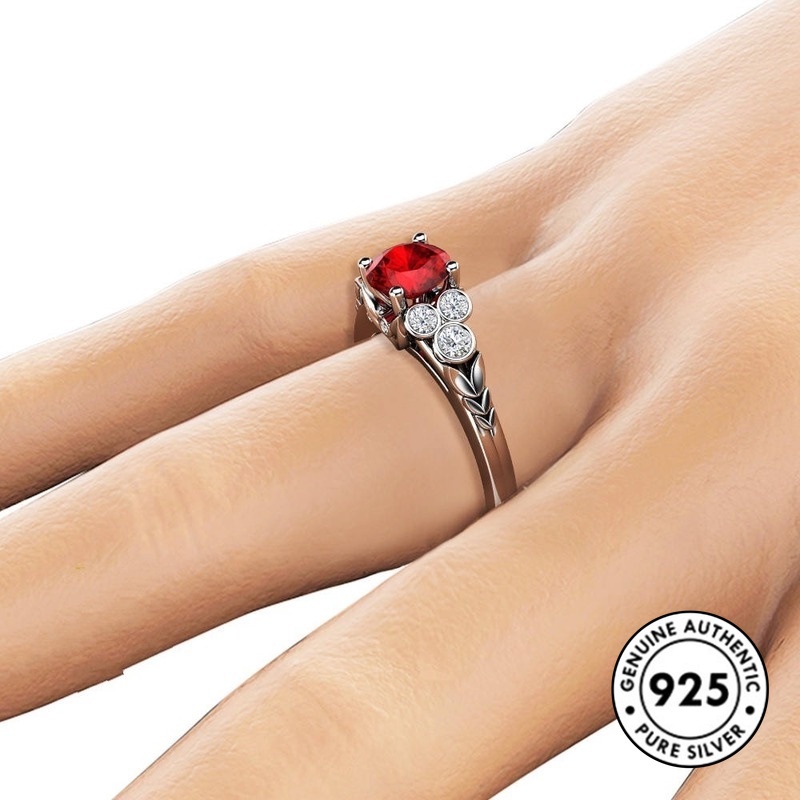 Cincin Sterling Silver 925 Model Bunga Mawar Hollow Untuk Wanita