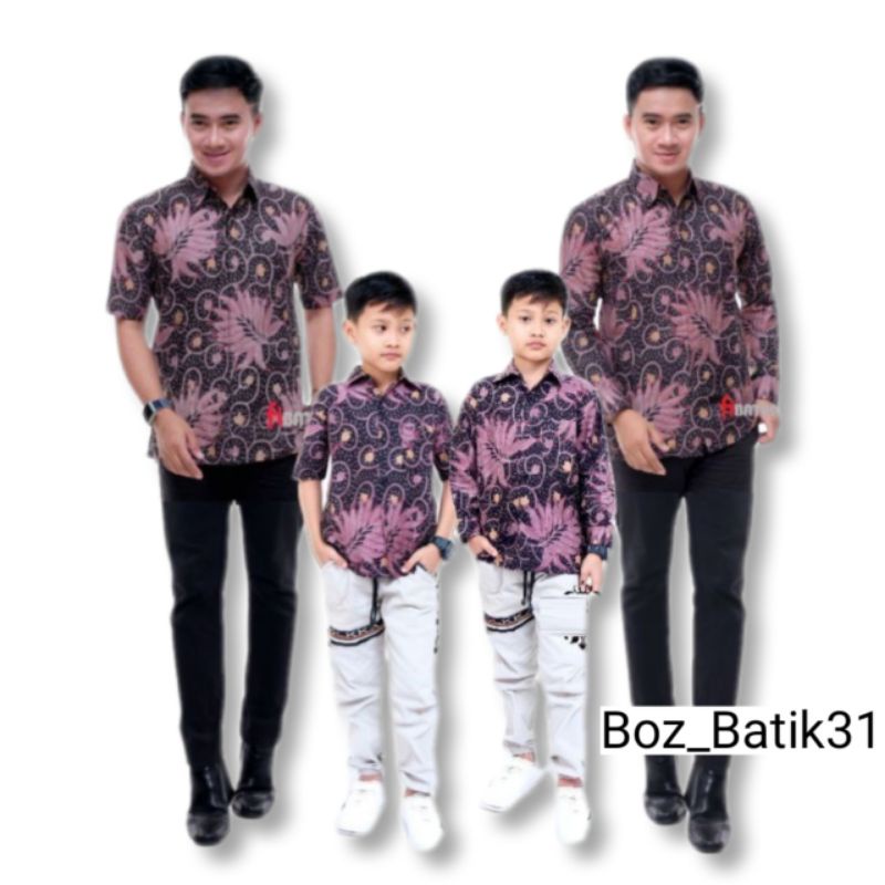 0BAJU BATIK COUPLE AYAH ANAK LENGAN PENDEK, BAJU BATIK PRIA PUSER NAVY, BAJU ANAK COWOK COUPLE AYAH, BAJU BATIK KELUARGA, SERAGAM BATIK, COUPLE BATIK WARNA LILAC