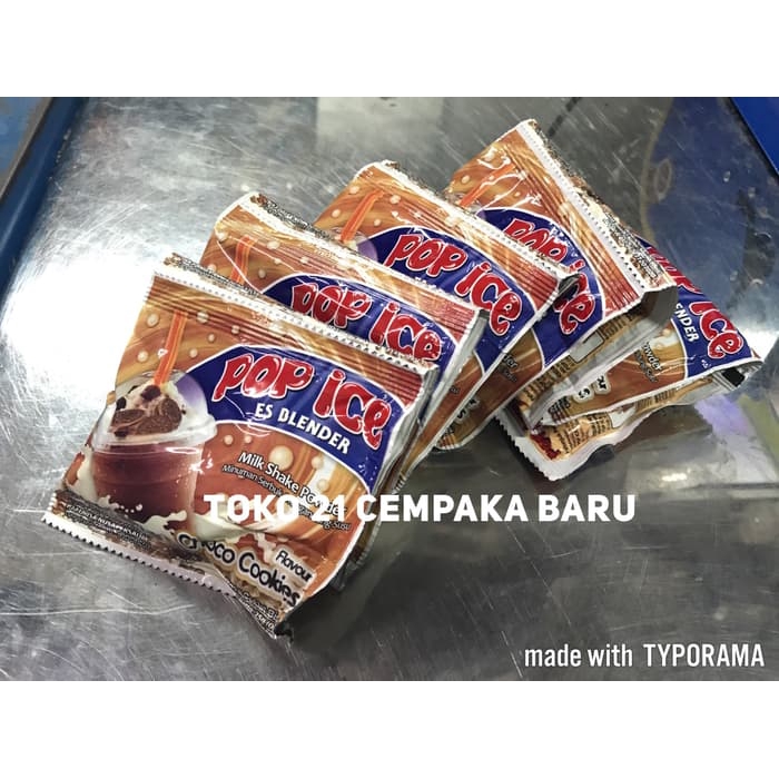 

Pop Ice Rasa Choco Cookies 1 Renceng isi 10 Sachet | Es Blender Pop Ice Coklat Cokelat Murah Promo