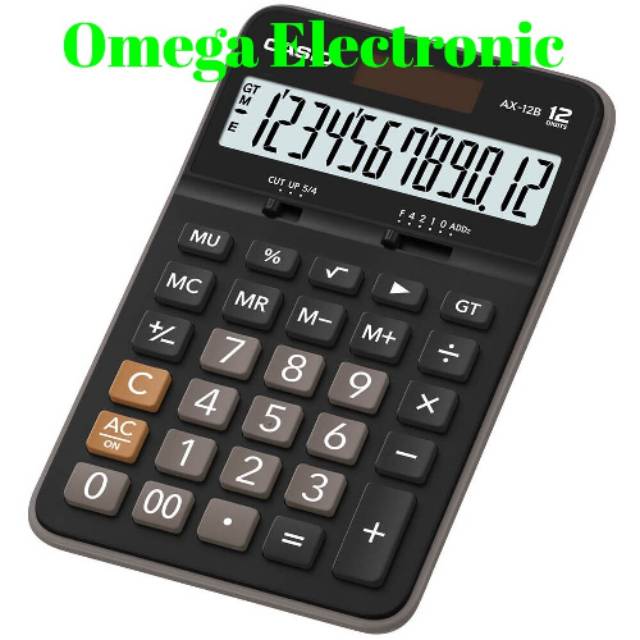 Casio AX 12 B - Calculator Desktop Kalkulator Meja Kantor Office AX-12B