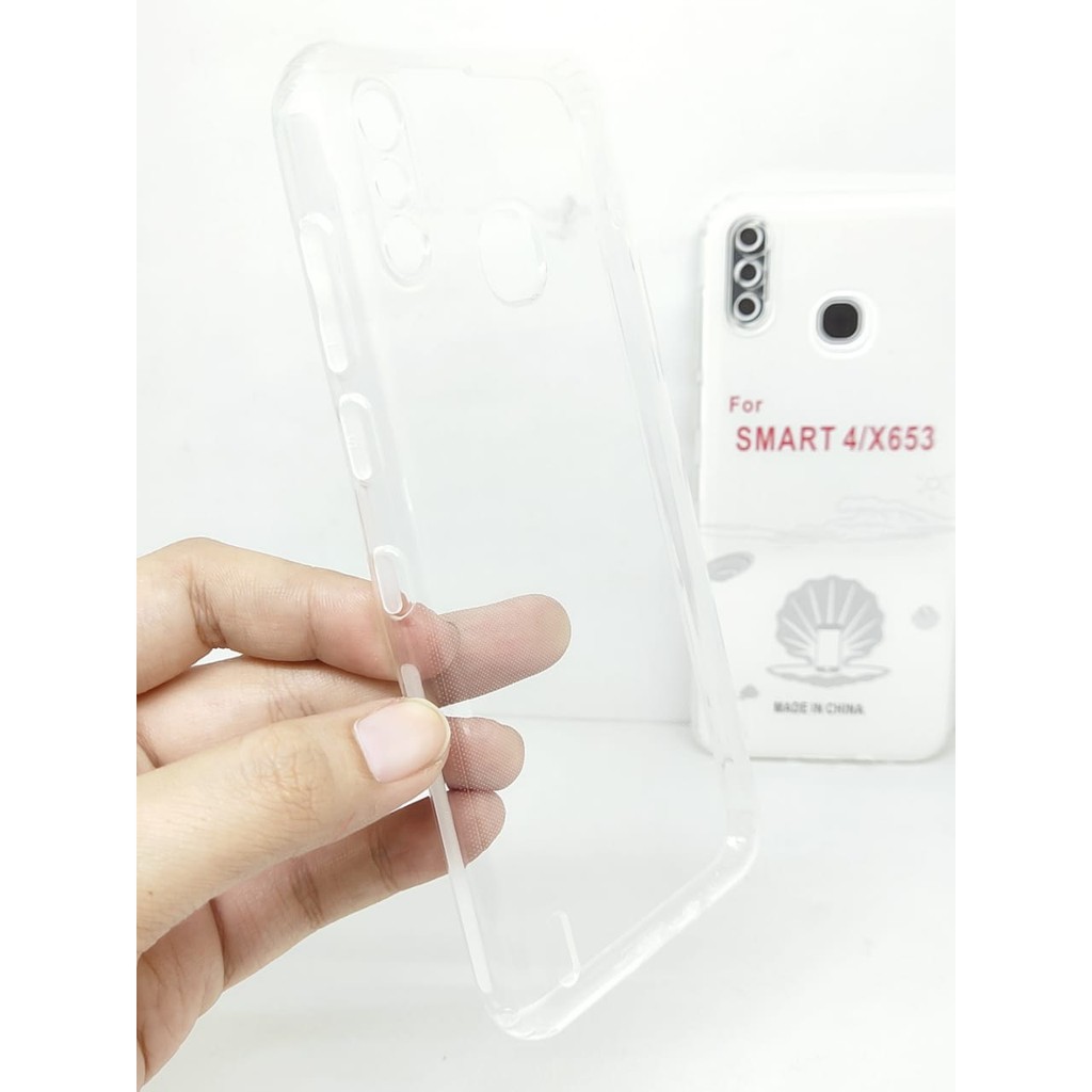 Soft Case Clear HD with Protector Camera Infinix Smart 4 6.82 inchi TPU Silicon Transparan