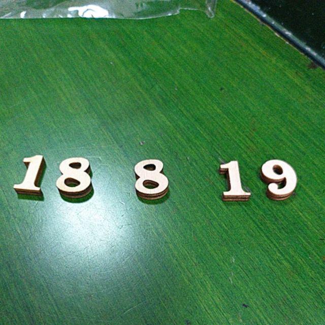 Angka Kayu Untuk Bahan Hiasan Mahar Dan Diy