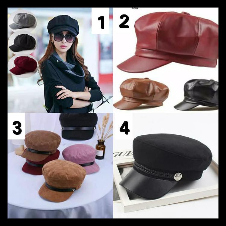 Topi Baret Wanita Import Korean Style
