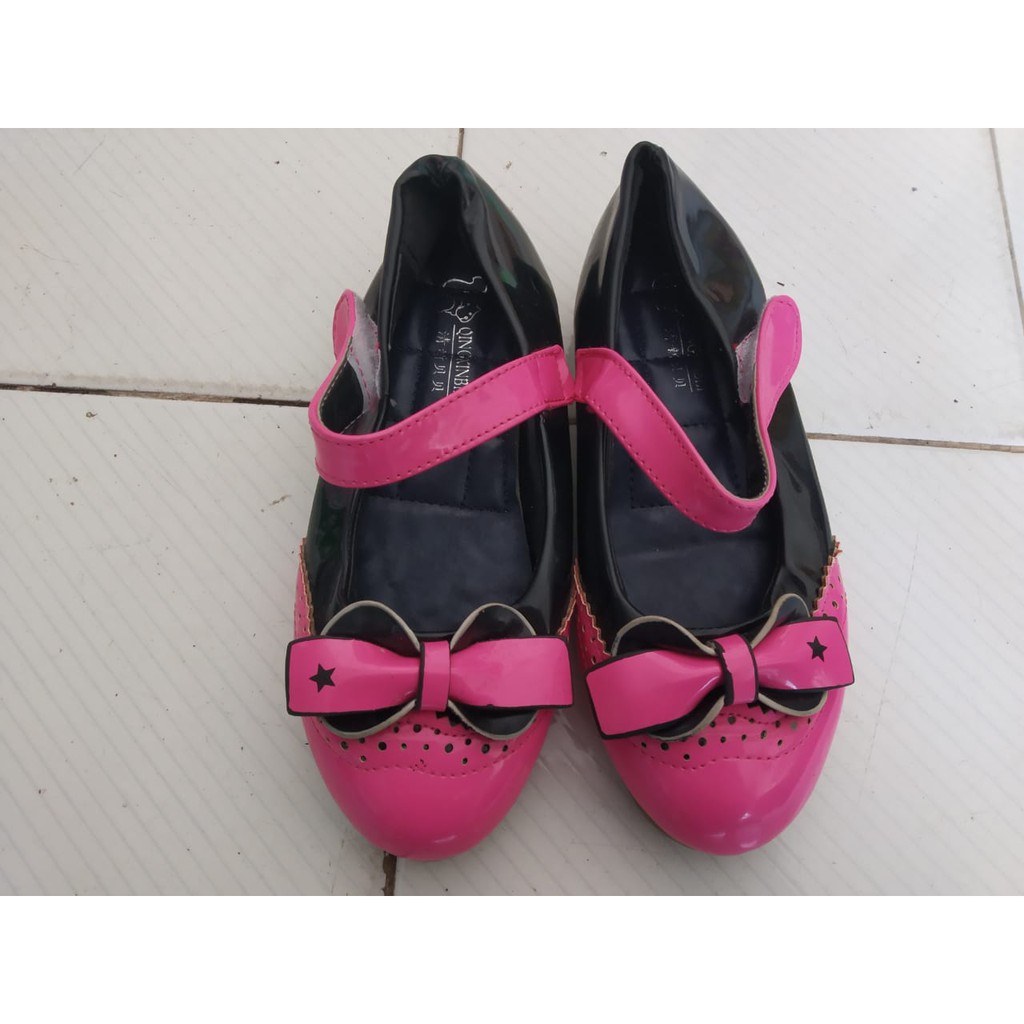 sepatu anak perempuan pantofel anak PA 09 HOTPINK