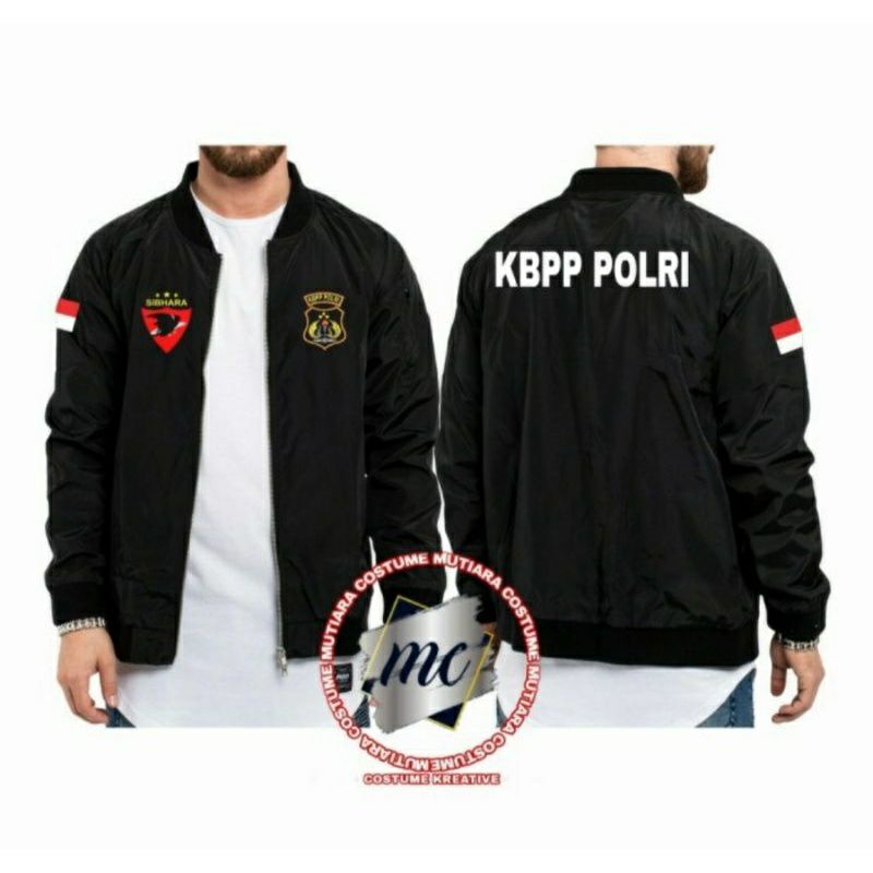 JAKET BOMBER KBPP POLRI HITAM