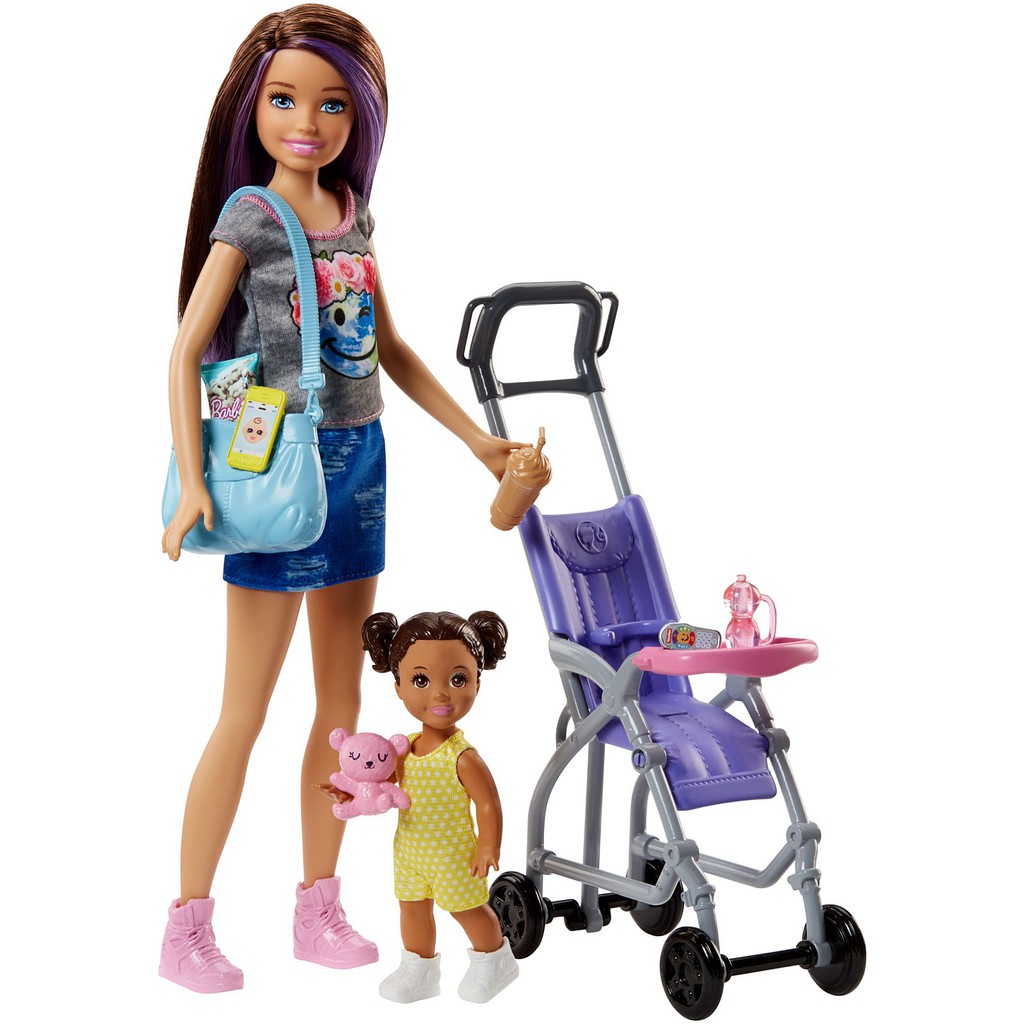 barbie skipper babysitters playset and dolls accessories assortment