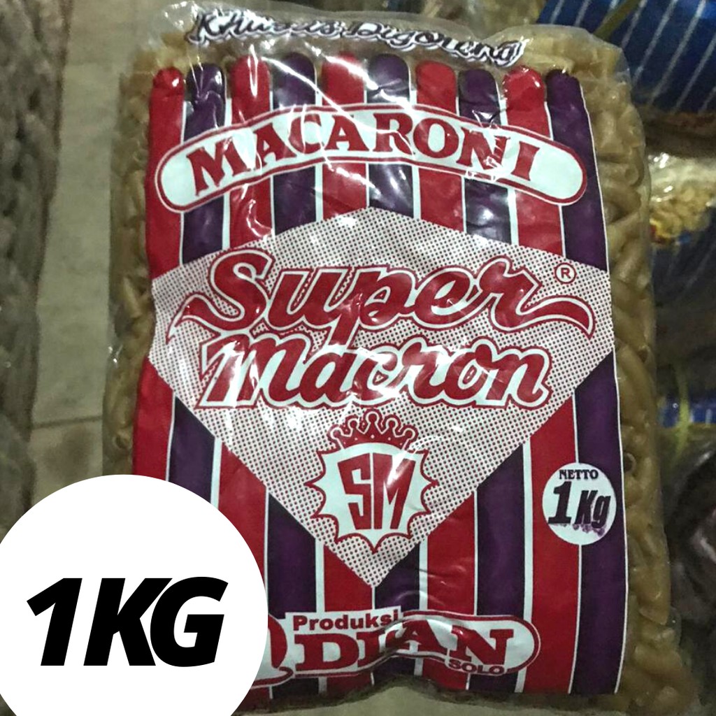 MAKRONI MEKAR MURAH / MAKRONI MURAH / MAKARONI MENTAH /  MAKARONI MEKAR COKLAT SUPER MAKRON 1 KG