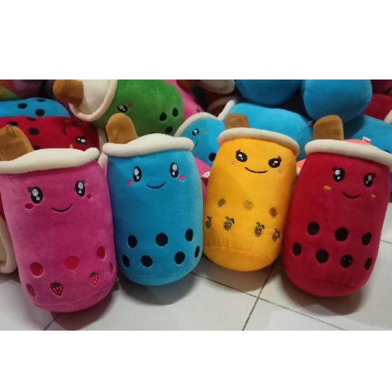 Bantal Boneka Boba Milk Tea L Besar Empuk