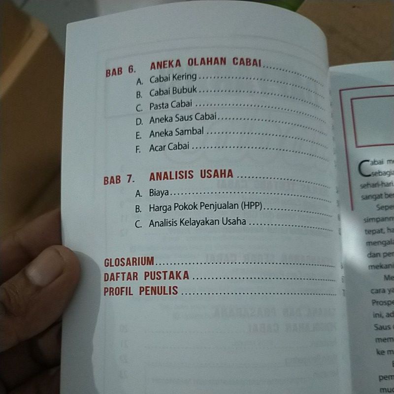 Buku panduan masak membuat 6 olahan cabai