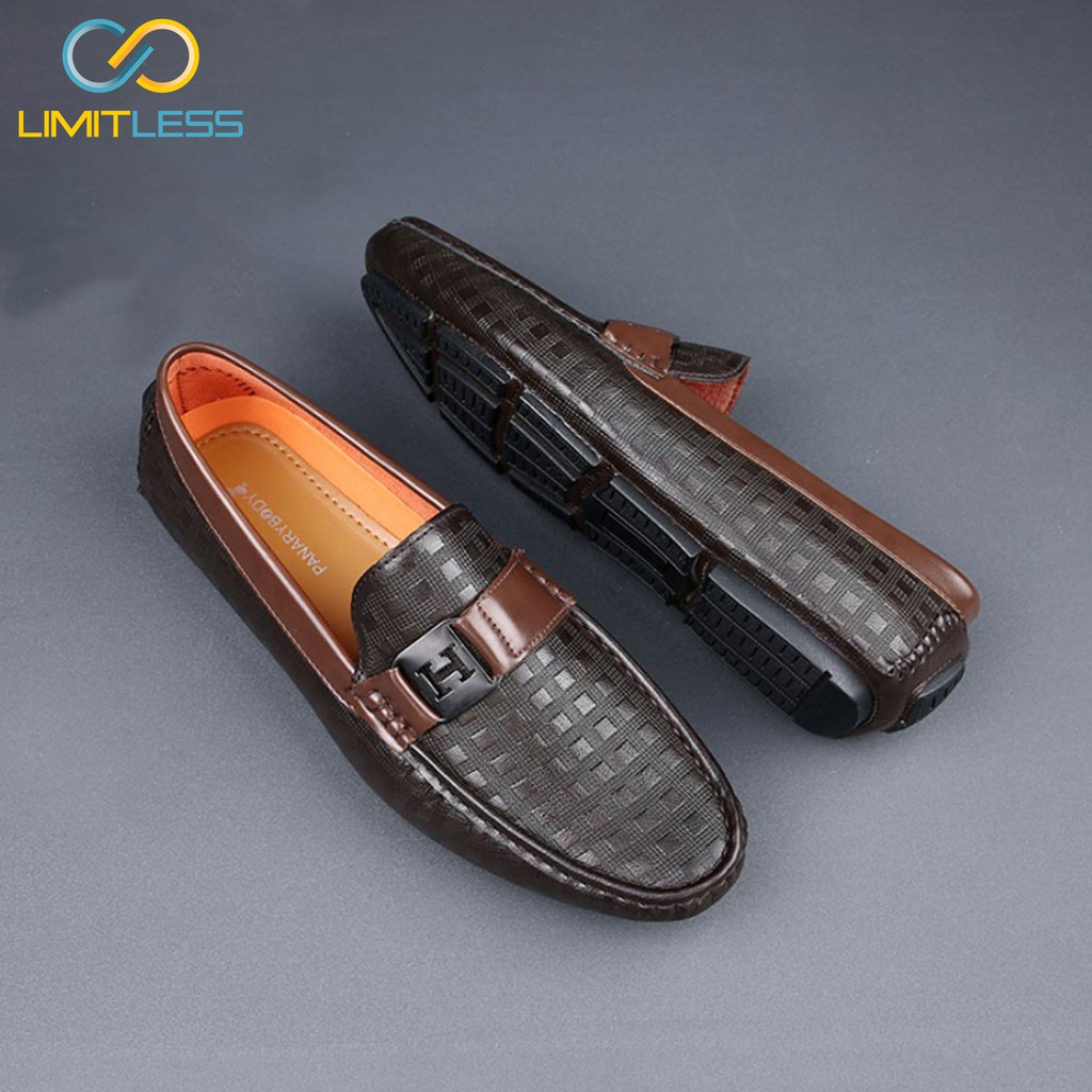 Sepatu Pria Loafers Kulit Motif Premium Import Korea Sepatu Pria Formal