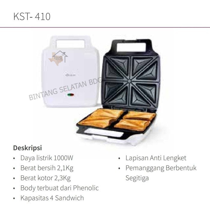KIRIN TOASTER KST 410/ PANGGANGAN ROTI KIRIN KST410 KST 410