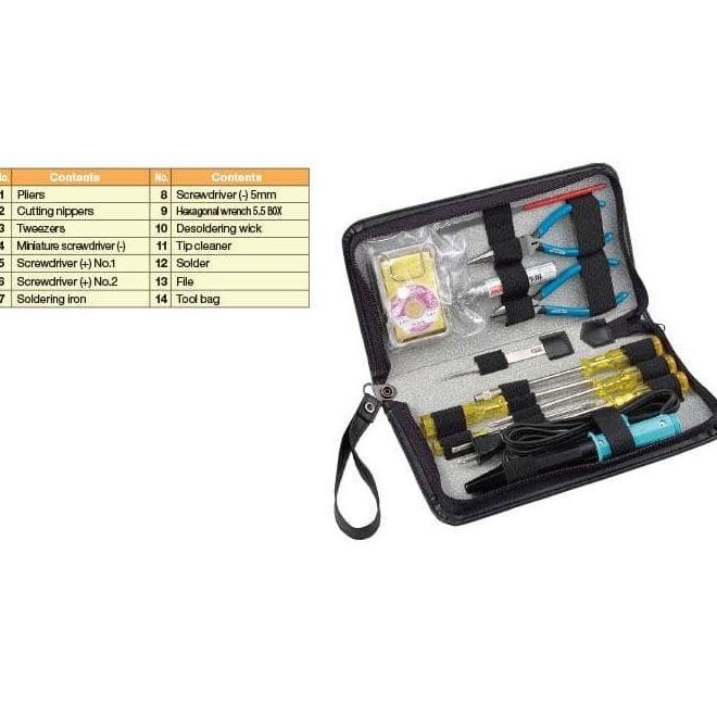 Goot Toolkit Set Tl-10 Electric Tools Kit Set Listrik Tl10 Japan
