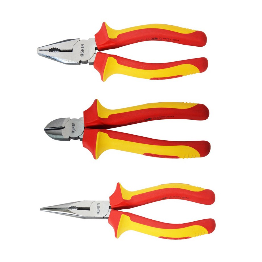 Tang VDE SET 3 pcs VDE INSULATED SET 09261 Sata Tools