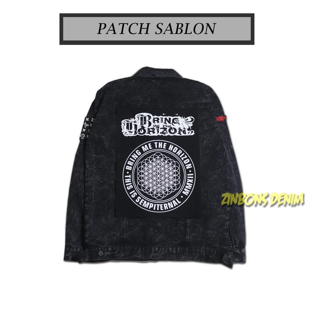 [BAYAR COD] BACKPATCH SABLON UKURAN BIGSIZE PATCH PUNGGUNG PATCH BMTH PATCH BORDI