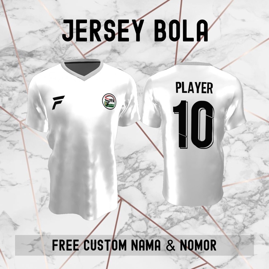 Jersey Yaman Timnas Negara Bola Baju Kaos Custom Nama dan Nomor Punggung - 424