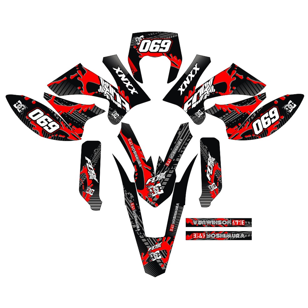 VIAR STIKERCUSTOM FULL BODY DEKAL STICKER STRIPING