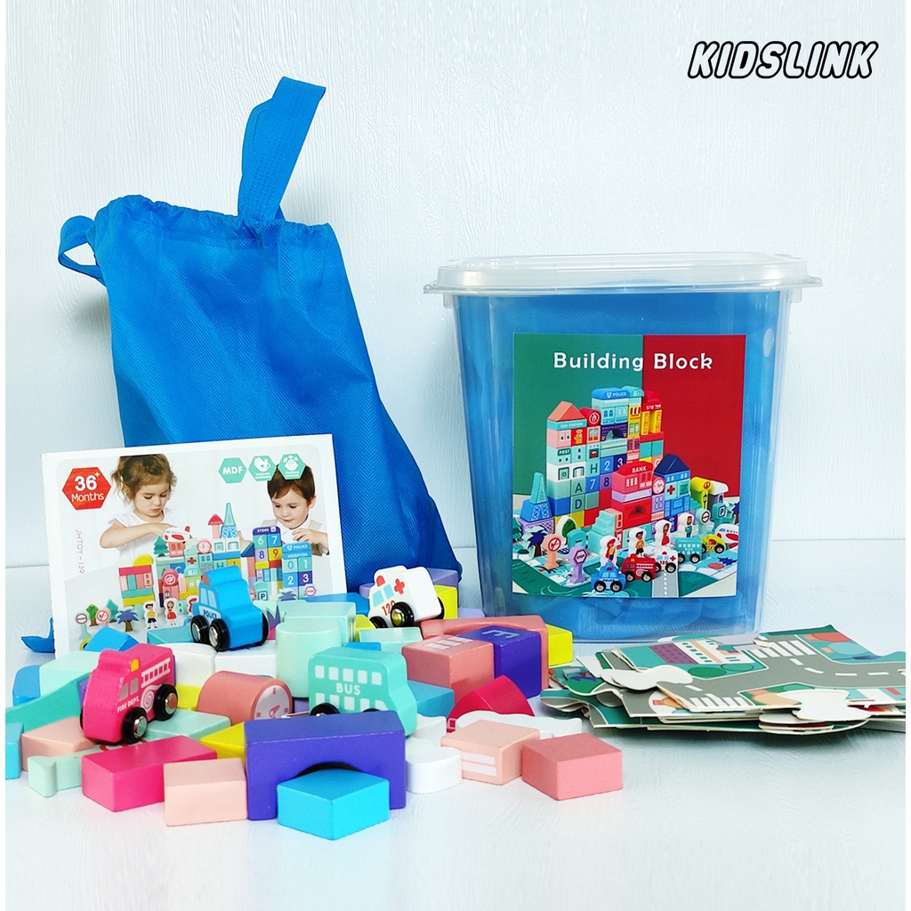 Mainan Edukasi Toys Kreatif 108 Block 115 Menyusun Block Building Abjad Puzzle Hadiah Ulang Tahun Anak