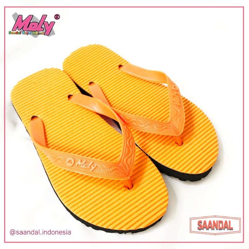 ✨NAGIHI✨ Sandal Jepit Karet Mely DEWASA Pria Wanita Anak Warna Polos