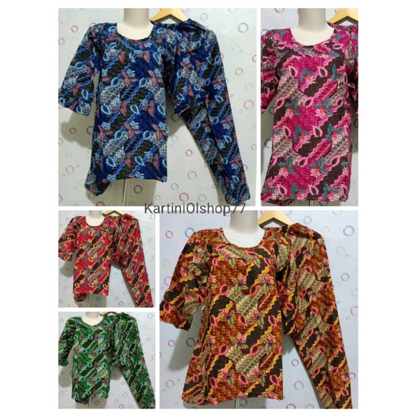 Grosir Batik Bagan Lengan 3/4 Model Size M Celana panjang