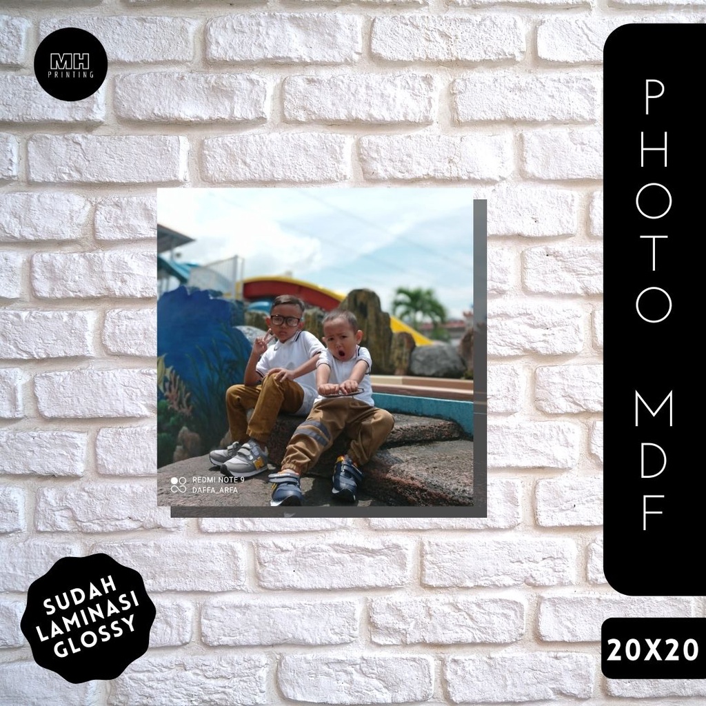 Cetak Foto Media papan MDF 20x20