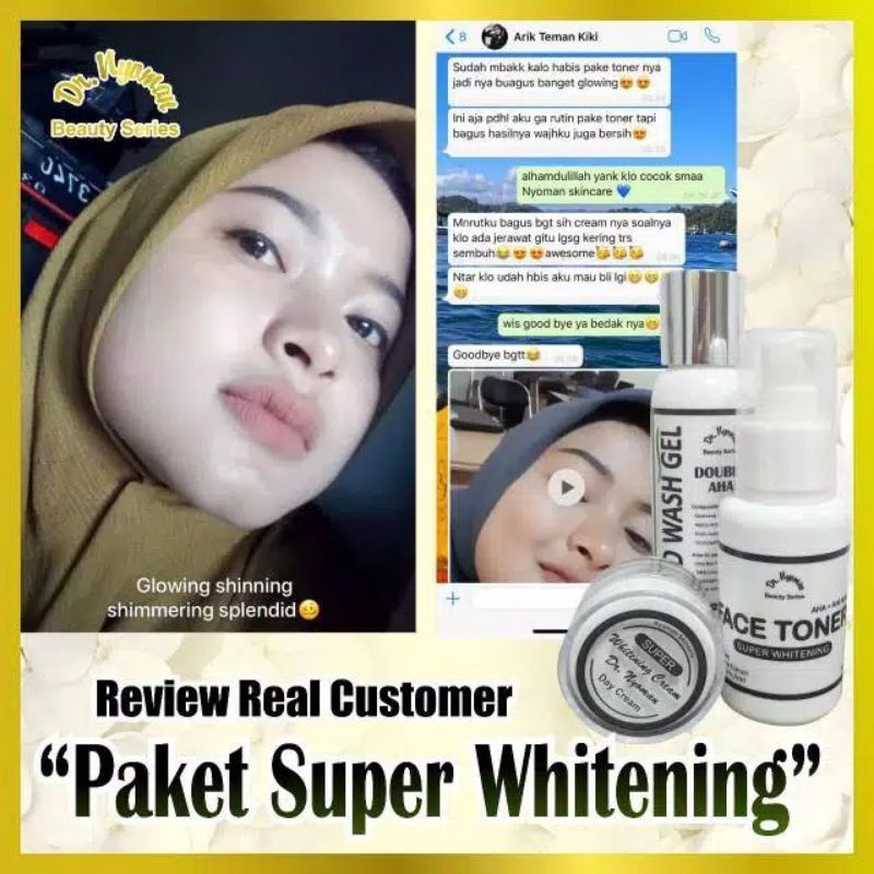 [FREE GIFT] WHITENING PLUS NYOMAN | Paket OILY Nyoman skincare / kemasan baru PAKET SUPER WHITENING NYOMAN SKINCARE | nyoman white plus NEW