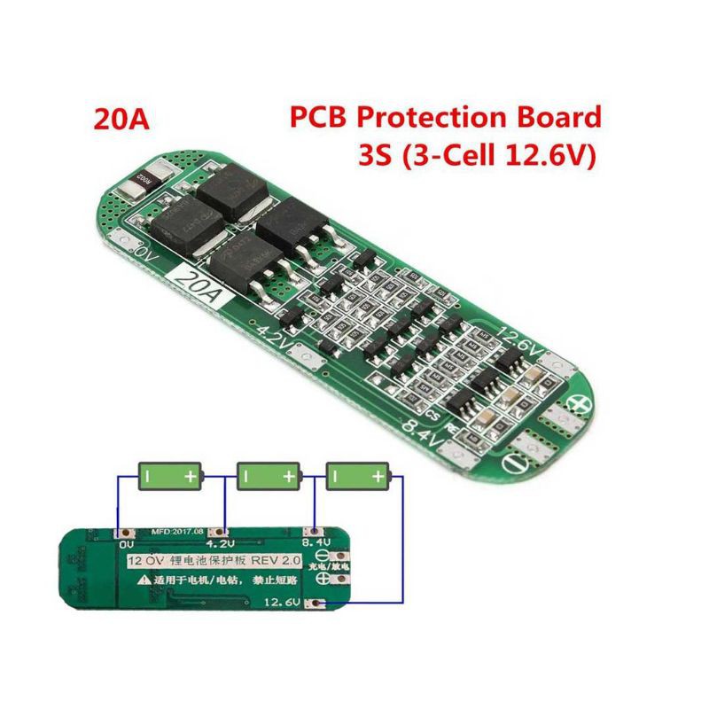 BMS 12 VOLT 20 A UNTUK PROTEK PENGISIAN BATERAI