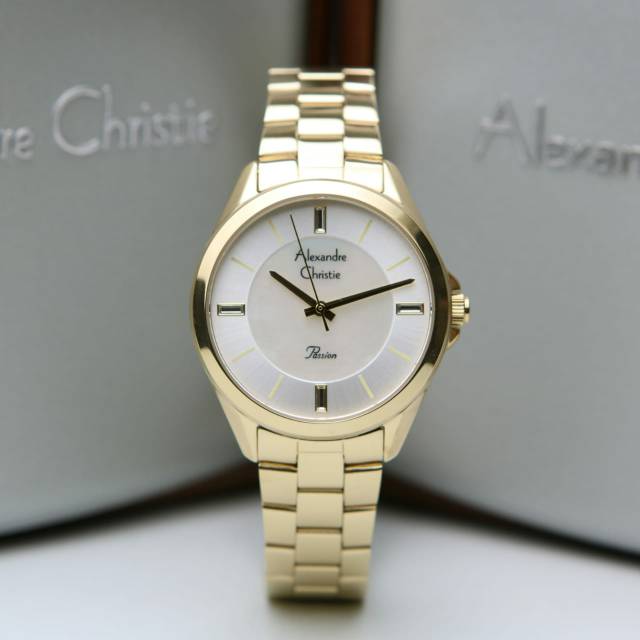 JAM TANGAN WANITA ALEXANDRE CHRISTIE AC 2816 GOLD ORIGINAL GARANSI RESMI 1 TAHUN