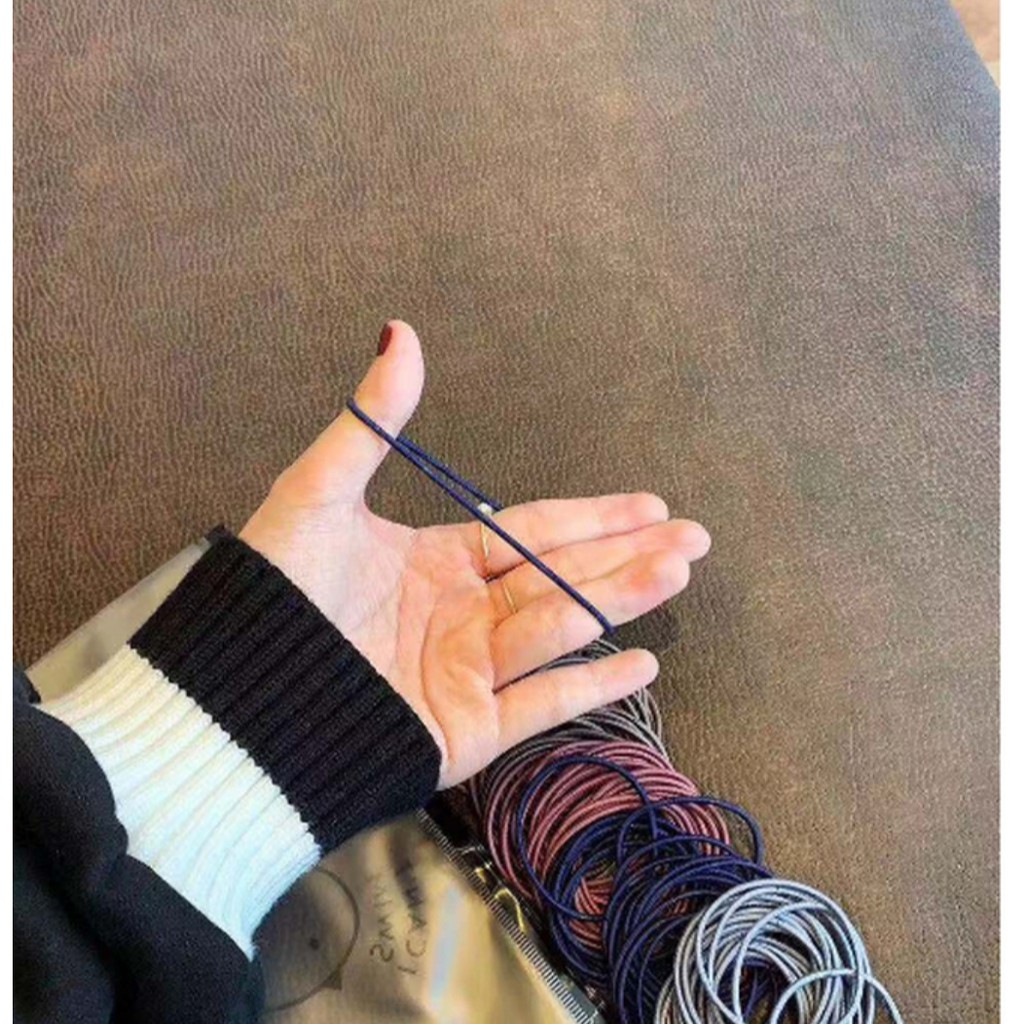 Ennwen IK01 Ikat Rambut Korea I Can Swim isi 100 pcs Warna Warni-5