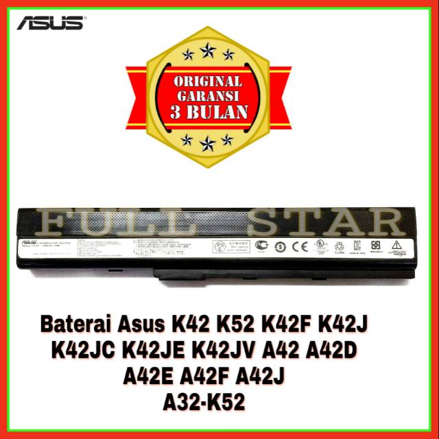 Baterai Laptop Asus A42F A42J A42JA A42JC A42JE A42JK A42JR A42JY A42D A42N K42F K42JC K42JE A32-K52