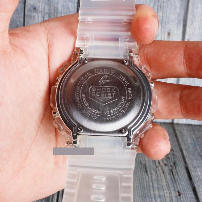 Baru JAM TANGAN PRIA G-SHOCK CASIO DW 5600 TRANSPARAN GOLD PUTIH PINK KYS