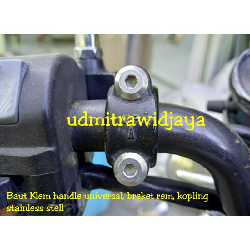 Baut KLEM RUMAH HANDEL UNIVERSAL - Braket Rem / Kopling / Master Rem Atas CB,GL,RX,TIGER,MP baut variasi  stainless stell anti karat SS baud jcbc stainless
