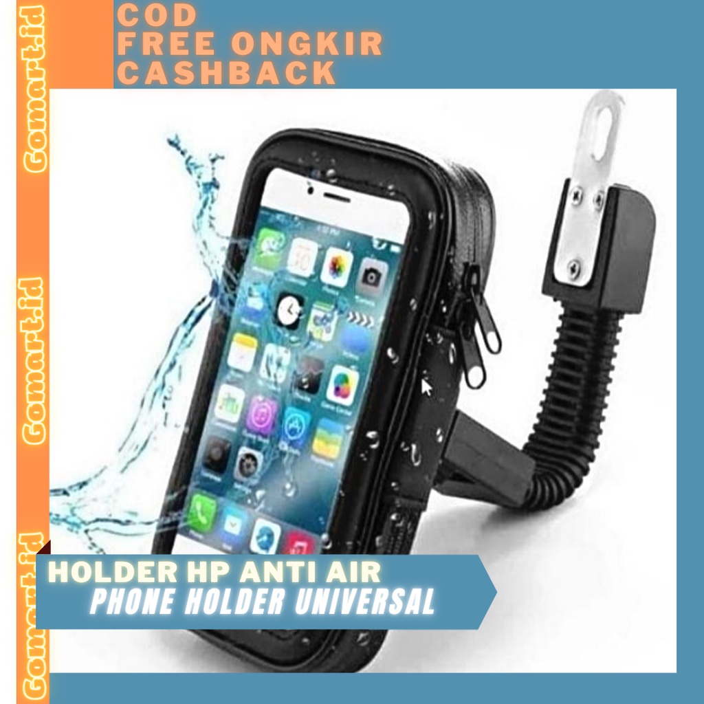 Holder Hp Motor Ojek Online Anti Air - Phone Holder Universal Waterproof