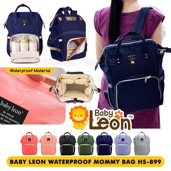 BABY LEON Tas Bayi Popok Diaper / Tas Backpack Diapers Susu Perlengkapan Baby HS-899