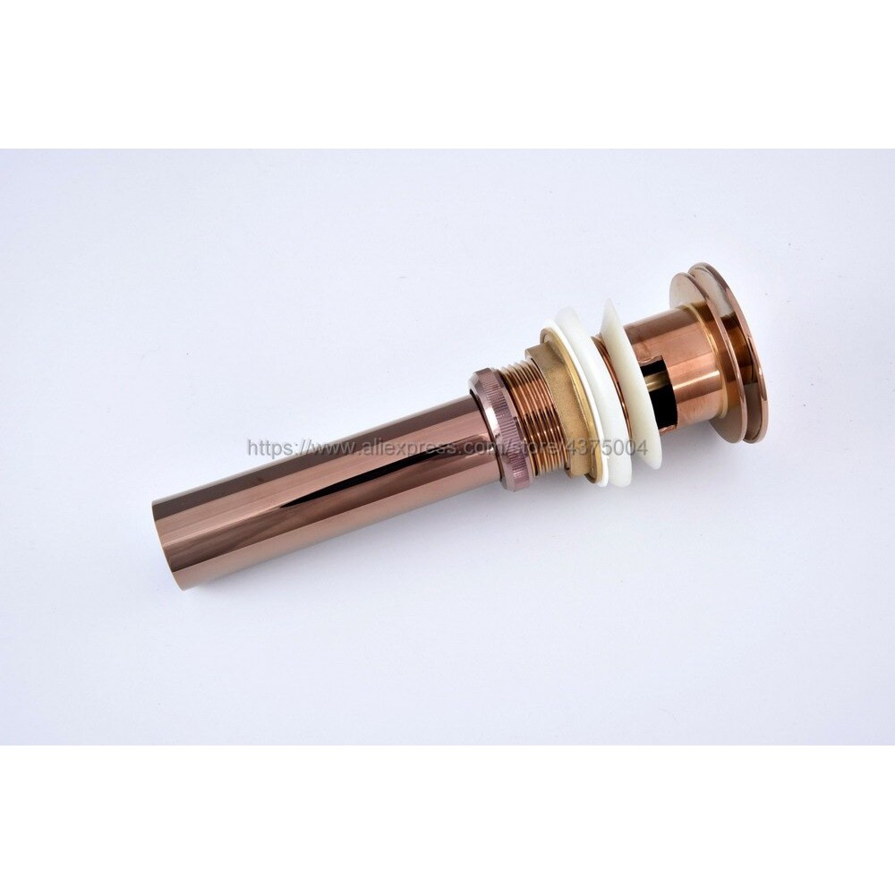 Rose Gold Color Bathroom Lavatory Faucet Vessel Vanity Sink Pop Up Drain Stopper With Overflow Shopee Indonesia