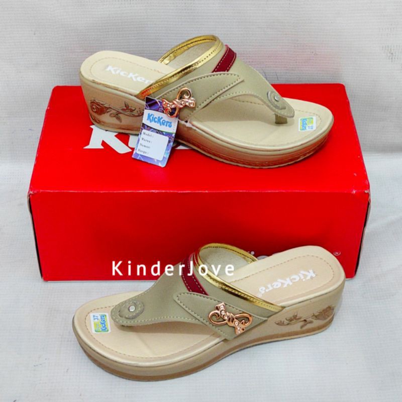 PROMO Wedges Sandal Japit Kickers Wanita (Size 37-40) ORIGINAL