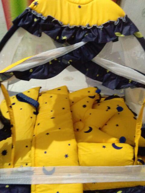 5. Matras Bayi Lembaran Ukuran 65*95cm Paket5.2l(matras+2guling+1bantal Petak+1bantalcrown+bedcover)