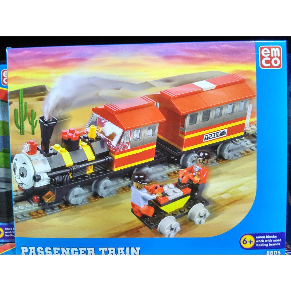 Mainan Lego Emco Brix Original Passenger Train Freight Train Fireboat Medic Set Jet Storm CoastGuard